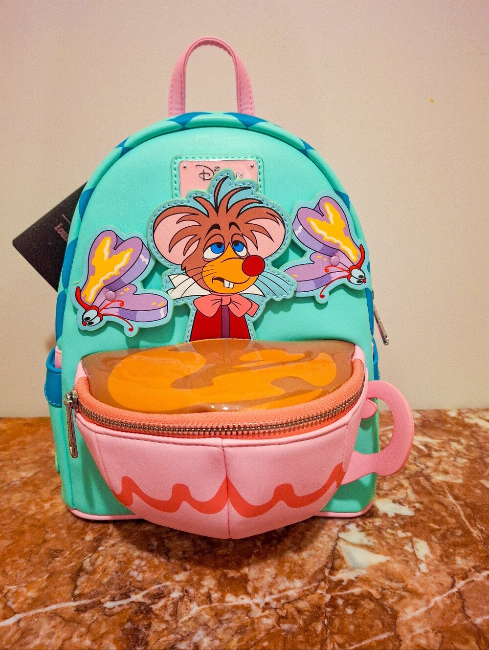 Disney Loungefly NWT Alice In Wonderland Mouse In Tea Cup Backpack